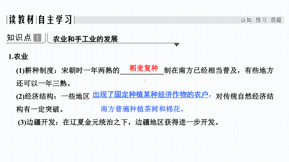 高中历史部编版中外历史纲要上第11课-辽宋夏金元的经济与社会课件.pptx_第2页