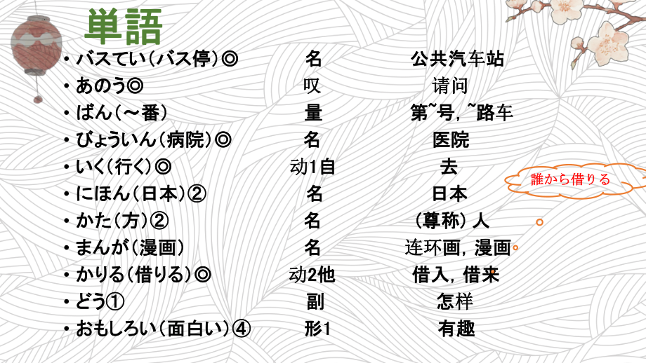 第十课バス停でppt课件 (j12x1)-2023新人教版《初中日语》必修第一册.pptx_第3页