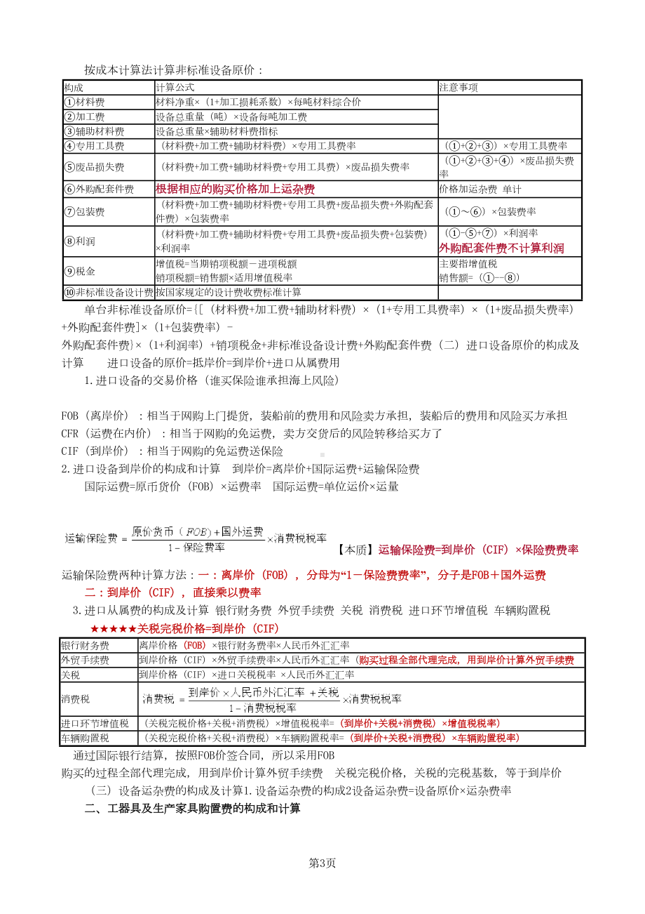 备考造价工程师-建设工程计价-个人学习笔记汇编(DOC 78页).doc_第3页