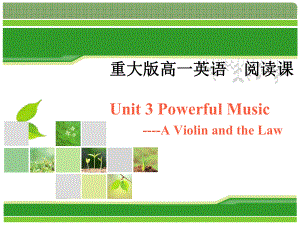 重大版高中英语必修一Unit-3《Powerful-Music》-A-Violin-and-the-Law说课稿课件.ppt