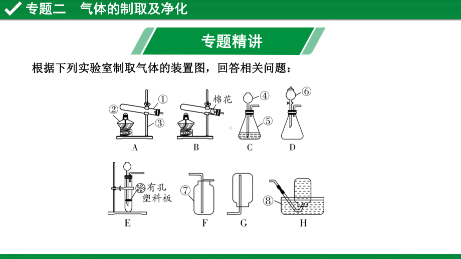 2020年中考化学专题复习-气体的制取和净化课件.pptx_第1页