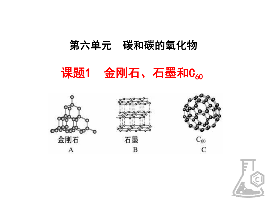 第六单元课题1金刚石石墨和c60课件.ppt_第1页