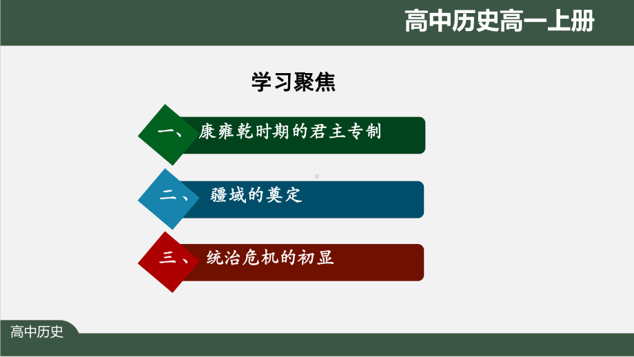 高一历史(人教版)《清朝前中期的鼎盛与危机》（教案匹配版）最新国家级中小学课程课件.pptx_第2页