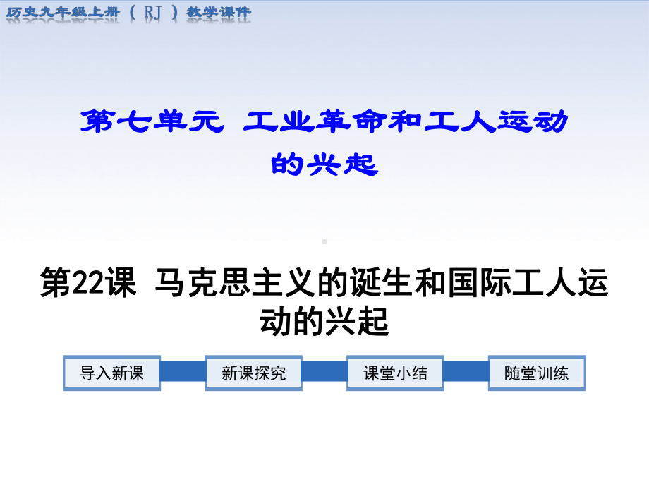 部编版九年级历史上册第21课《马克思主义的诞生和国际工人运动的兴起》课件.ppt_第1页