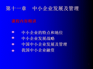 第十一章中小企业发展及管理课件.pptx