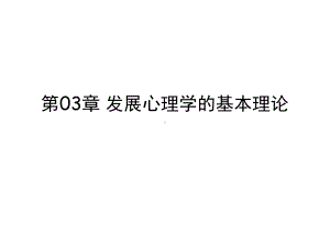 发展心理学基本理论课件.ppt