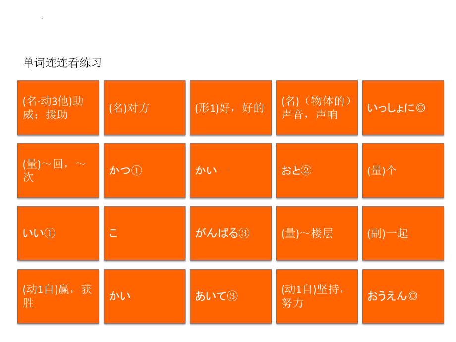 第11课 单词连连看练习 ppt课件 -2023新人教版《初中日语》必修第一册.pptx_第3页