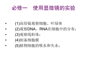 （课件）必修一-使用显微镜的实验.ppt