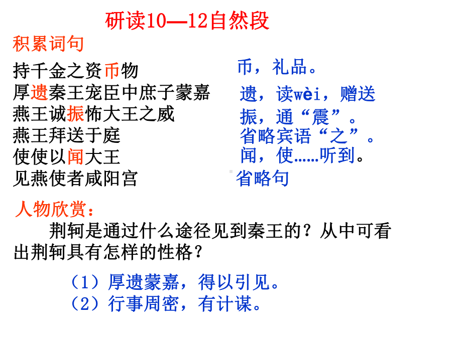 高中语文必修一课件《荆轲刺秦王》3课时课件.ppt_第3页