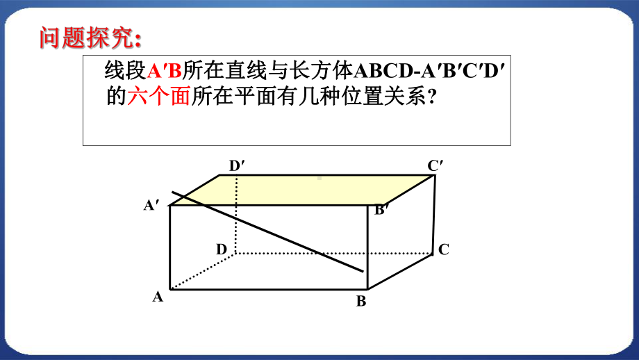 人教版高中数学必修二213-空间中直线与平面之间的位置关系模板课件.ppt_第2页