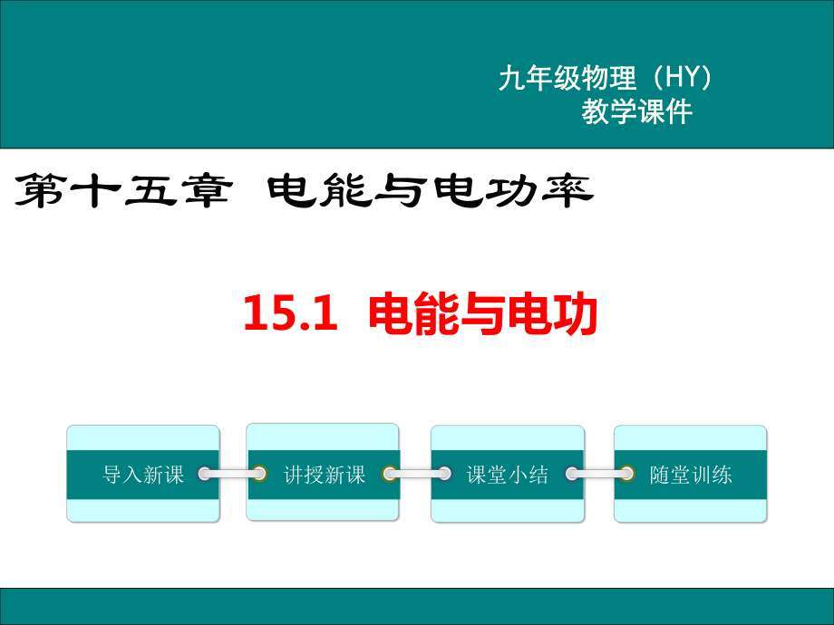 沪粤版九年级物理上册第十五章-电能与电功率-课件.pptx_第1页