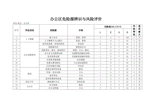 办公区危险源辨识与风险评价 (2).docx