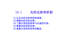 高中物理选修3-4--131光的反射和折射课件.ppt