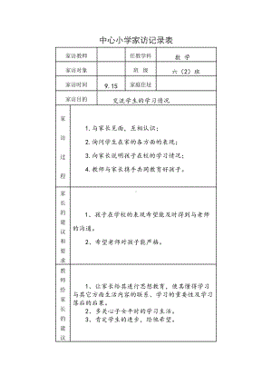 家访记录表重点讲义资料(DOC 16页).doc