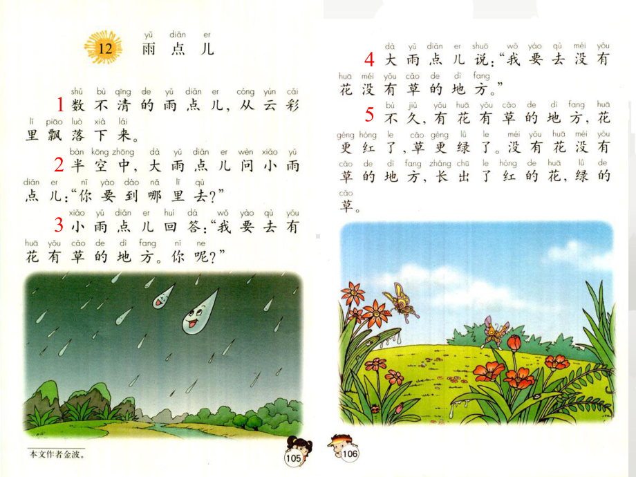 部编版小学语文一年级上册-《雨点儿》课件.ppt_第3页