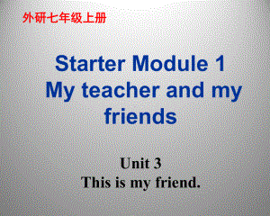 外研版英语七年级上册Starter-Module-1-Unit-3-公开课课件.ppt