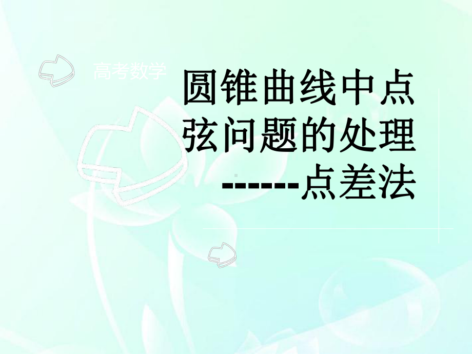 高考数学点差法课件.ppt_第1页