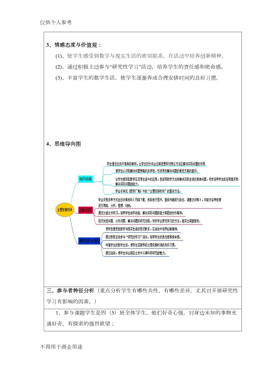 小学数学研究性学习设计方案52398(DOC 15页).doc_第3页