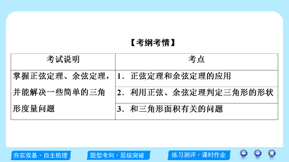 高考文科数学一轮复习：正弦定理和余弦定理课件.ppt_第3页