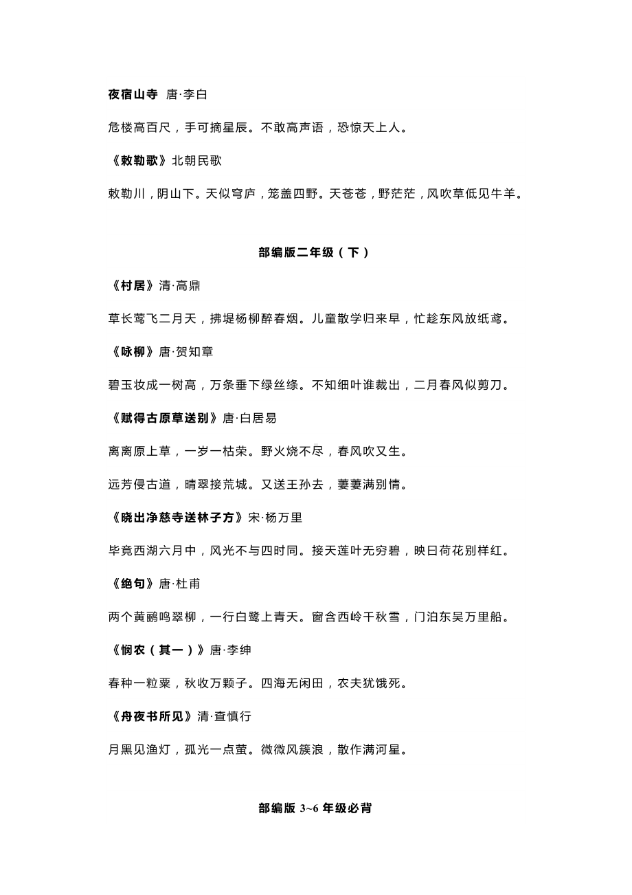 小学语文专题之部编版1-6年级课本必背古诗文.docx_第3页