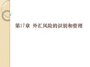 金融工具与金融风险管理课程第17章-外汇风险的识别和管理课件.pptx