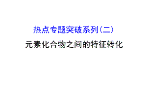 高考化学一轮复习热点专题突破系列(二)元素化合物之间课件.ppt