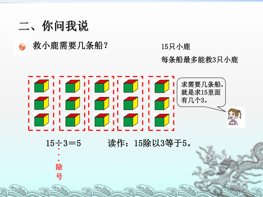 青岛版二年级数学上册第五单元《除法的意义及除法各部分的名称》课件.ppt_第3页