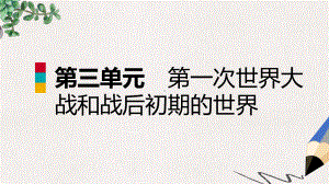 九年级历史下册第三单元第一次世界大战和战后初期的世界单元复习课件新人教版.ppt