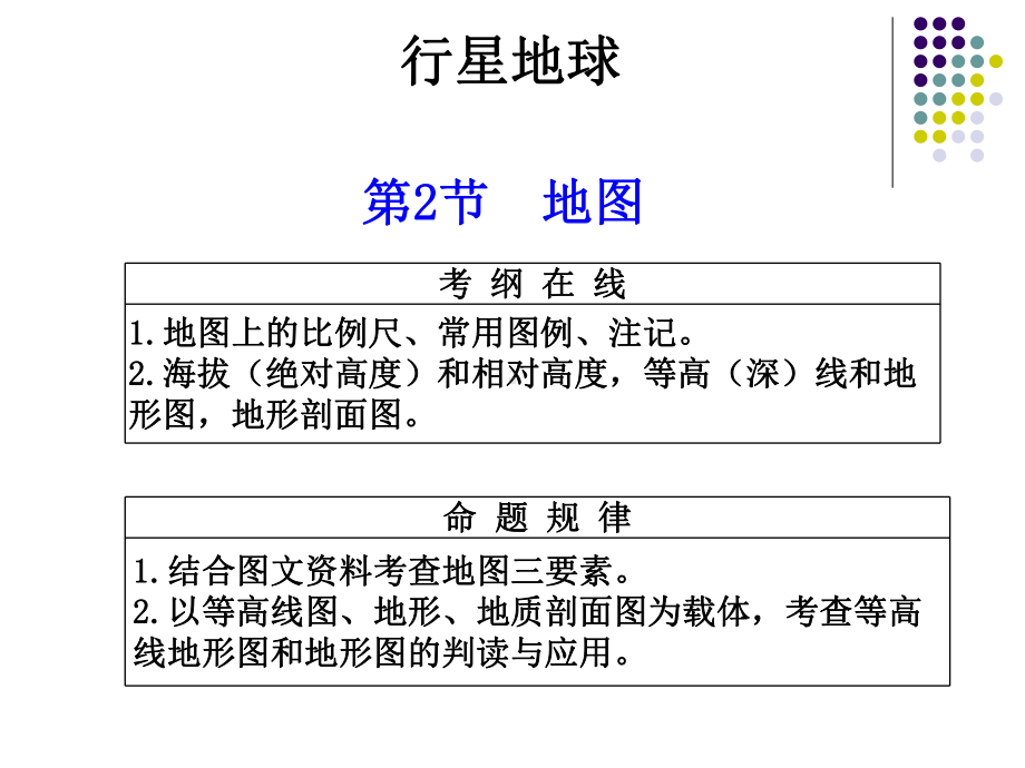 高考一轮复习地图三要素复习课程课件.ppt_第1页