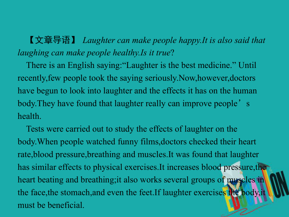 高中英语高中英语北师大版选修6课件：Unit-17-Laughter-1.pptx_第2页