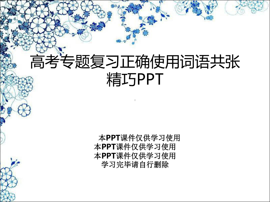 高考专题复习正确使用词语共张精美课件.ppt_第1页