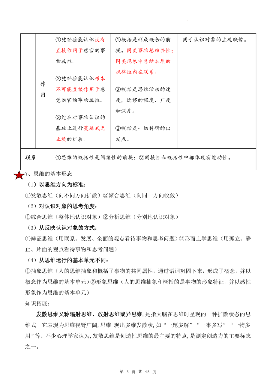 统编版高中政治选择性必修3《逻辑与思维》全书知识点复习提纲详细版（全面必备！）.docx_第3页