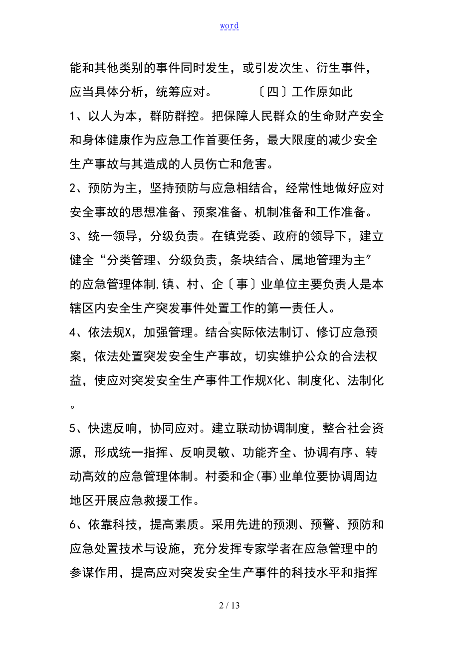 安全系统生产应急预案方案设计(DOC 13页).doc_第2页