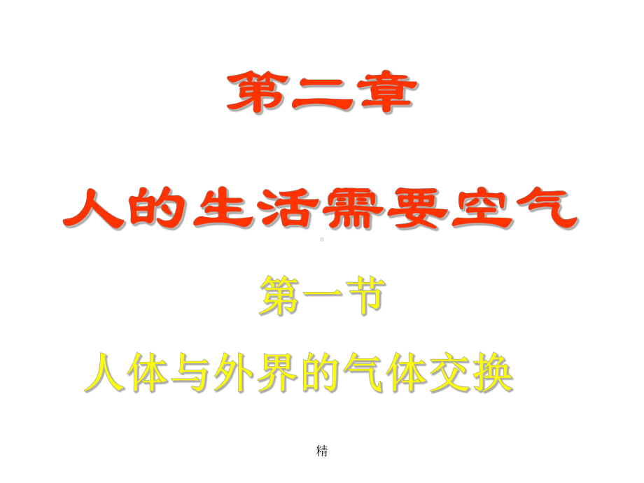 人体与外界的气体交换概述教学课件.ppt_第1页