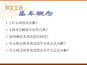 鲁教版数学八年级上《因式分解》复习课件.ppt