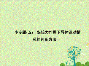 高中物理-专题复习-小专题五-安培力作用下导体运动情况的判断方法课件-新人教版选修31.ppt