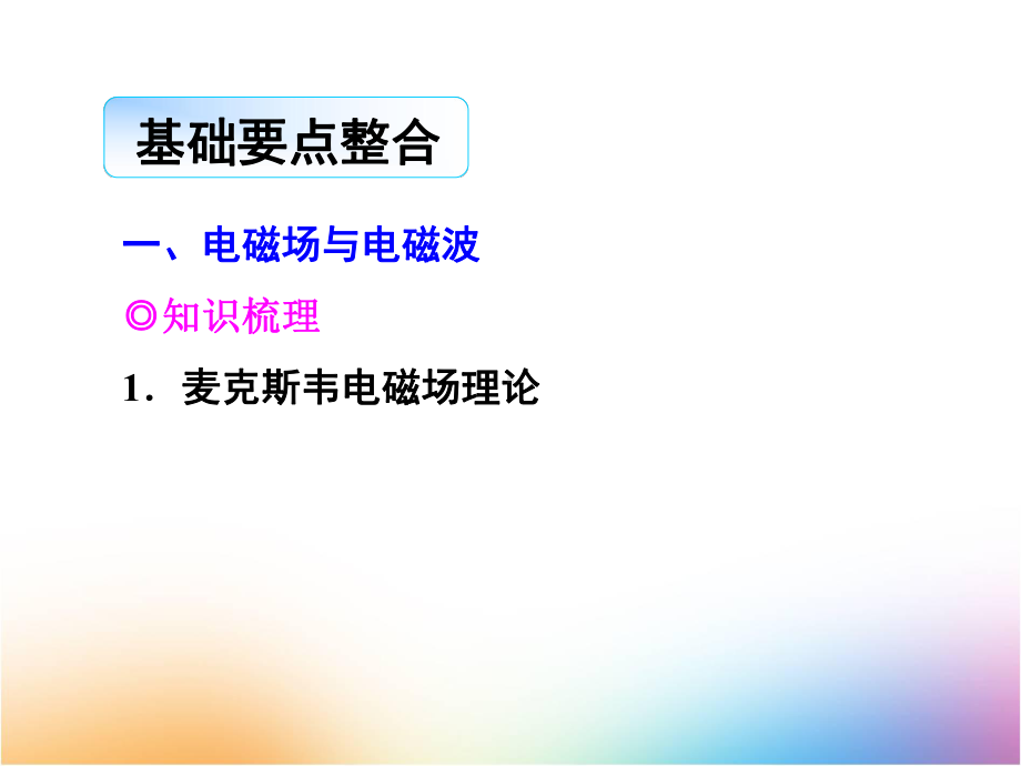 高三物理一轮复习课件1：125-电磁波-相对论.pptx_第2页