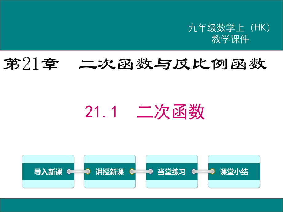 沪科版九年级数学上册第21章《二次函数与反比例函数》课件.pptx_第1页