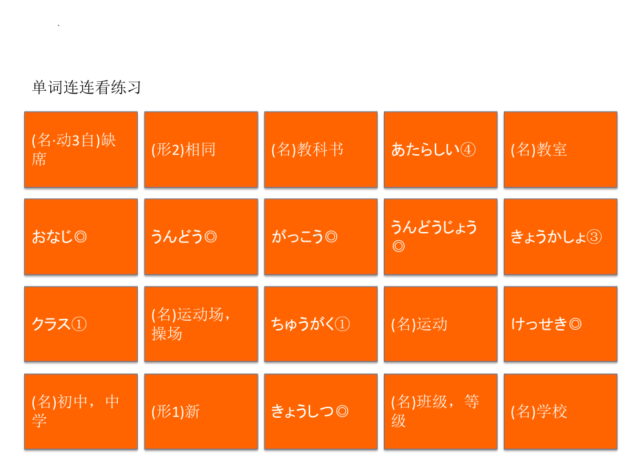 第4课 单词连连看练习 ppt课件 (j12x1)-2023新人教版《初中日语》必修第一册.pptx_第2页