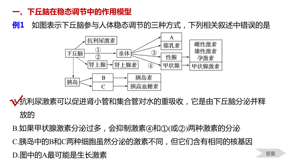 高中生物热点题型(动物生命活动调节模型的构建与分析)课件.pptx_第2页