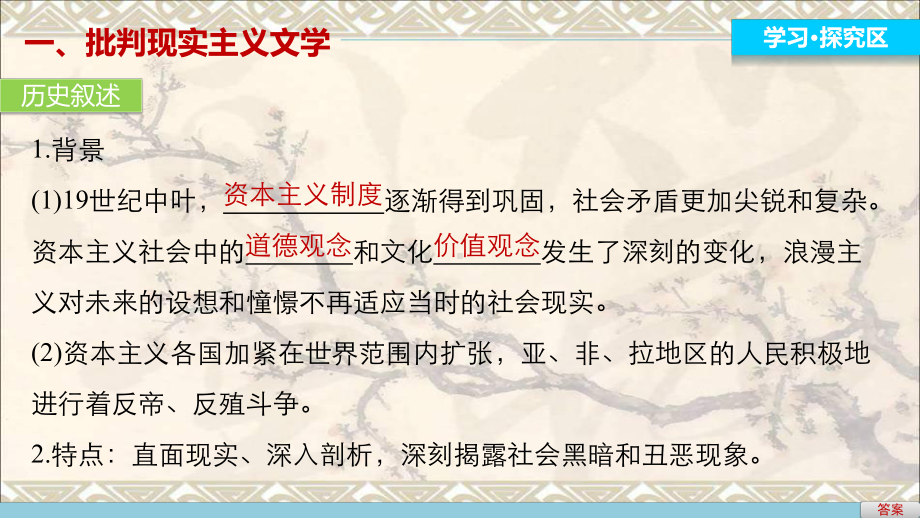 高中历史专题八19世纪以来的文学艺术2碰撞与冲突课件人民版必修3.ppt_第3页