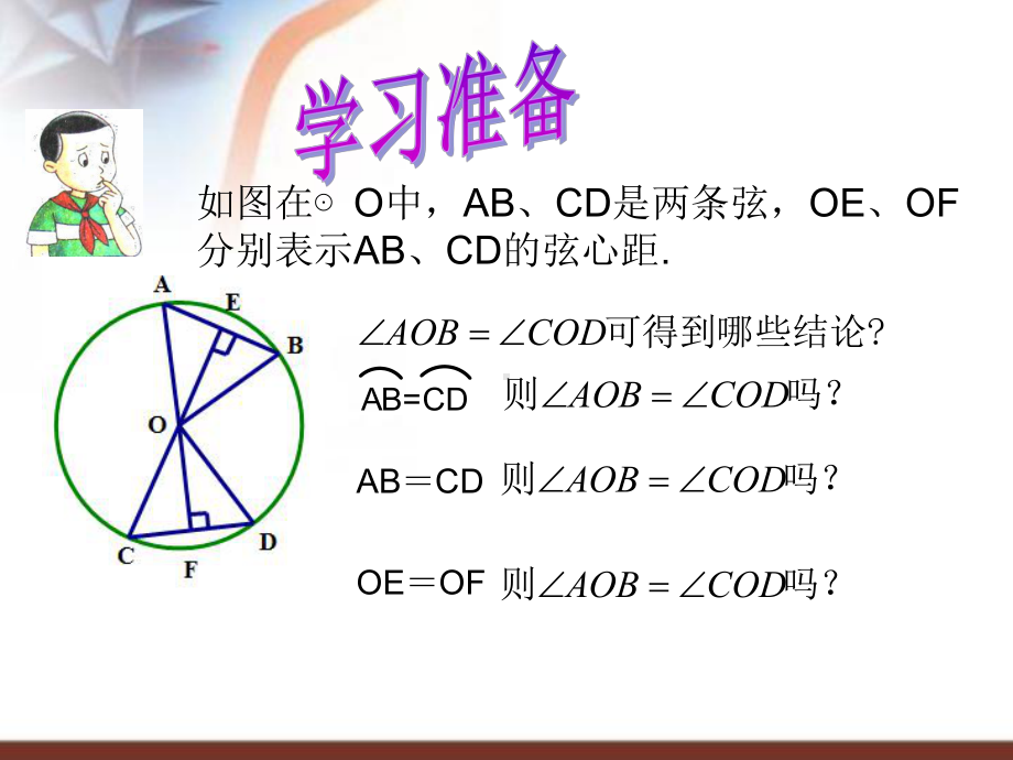 272圆心角、弧、弦、弦心距之间的关系课件.ppt_第3页