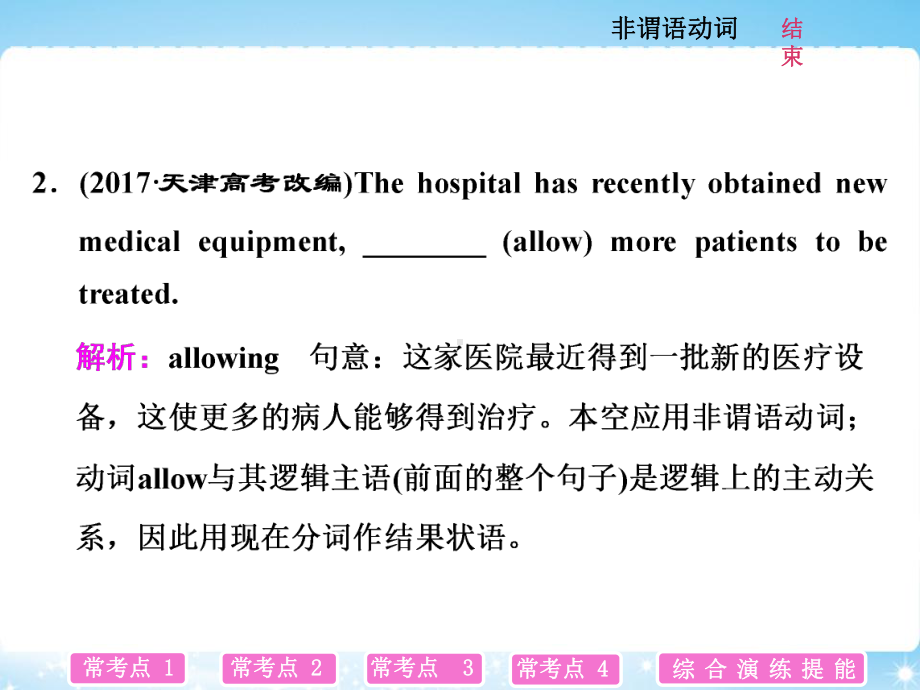 高考英语二轮辅导：-专题一-语法主导下的语法填空与短文改错-专题学案(五)-非谓语动词-课件1.ppt_第2页