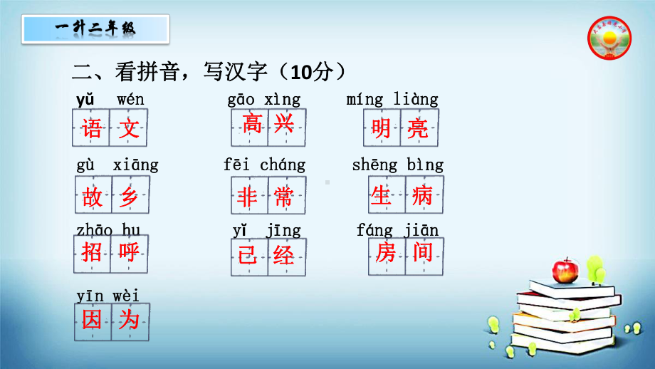 部编版语文一升二衔接测试卷一课件.pptx_第3页