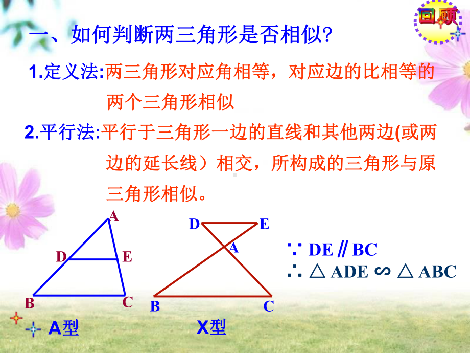 相似三角形的判定(SSS和SAS)课件.ppt_第2页