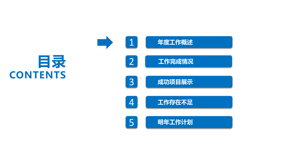 纯蓝年终工作总结暨新年计划模板课件.pptx_第3页