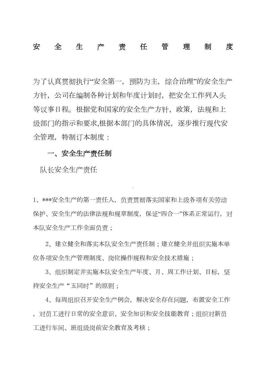 安全生产目标责任管理制度(DOC 30页).docx_第1页