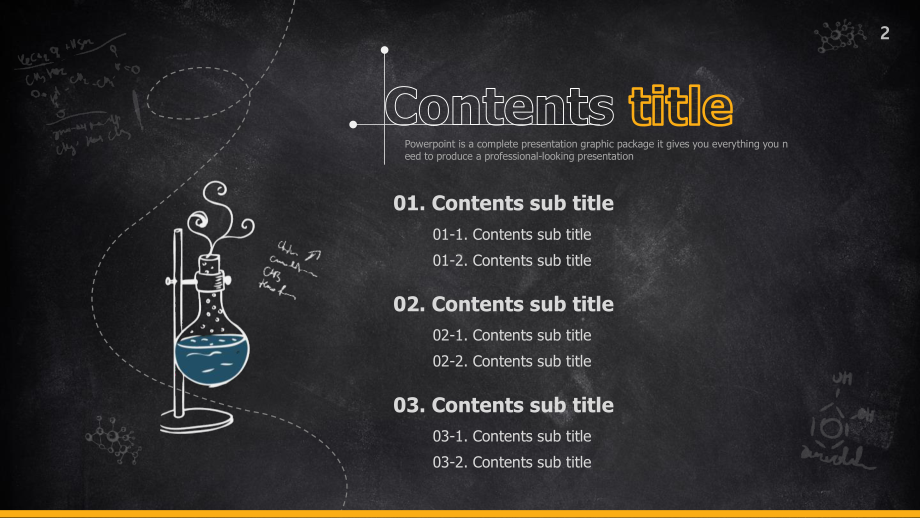 黄色黑板粉笔手绘科学化学实验课件模板.pptx_第2页