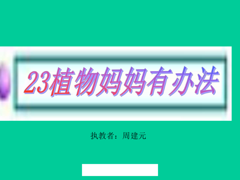 人教版小学二年级语文上册第3课《植物妈妈有办法》课件.ppt_第1页