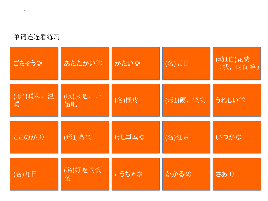 第4课 单词连连看练习 ppt课件 -2023新人教版《初中日语》必修第一册.pptx_第1页